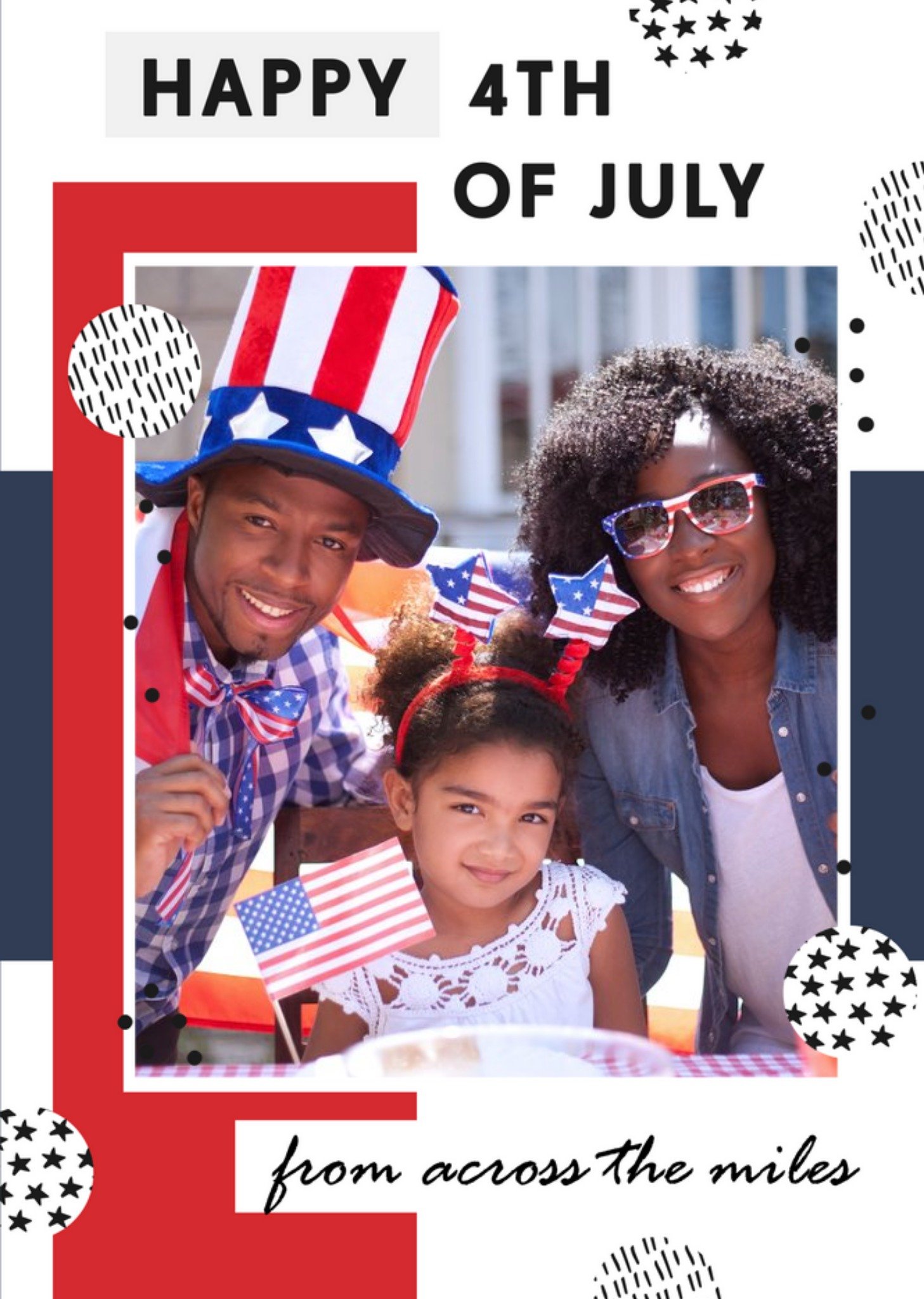 Across The Miles Fourth Of July Photo Upload Card Ecard