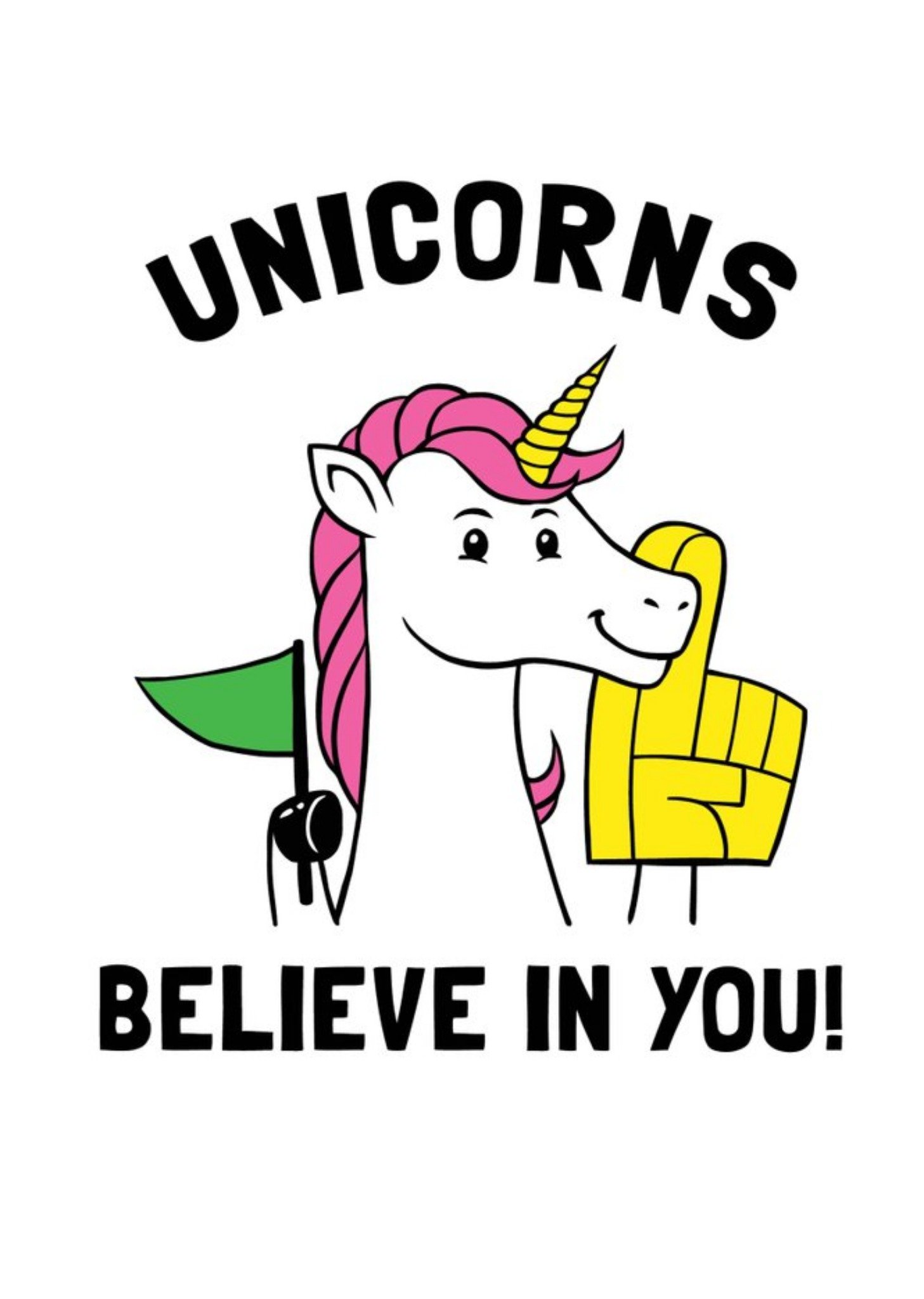 Brainbox Candy Funny Unicorns Believe In You Card, Large