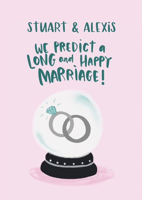Lucy Maggie We Predict A Long And Happy Marriage Wedding Card
