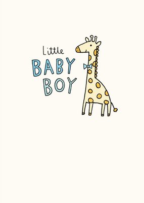 Illustrated Giraffe Little Baby Boy New Baby Card