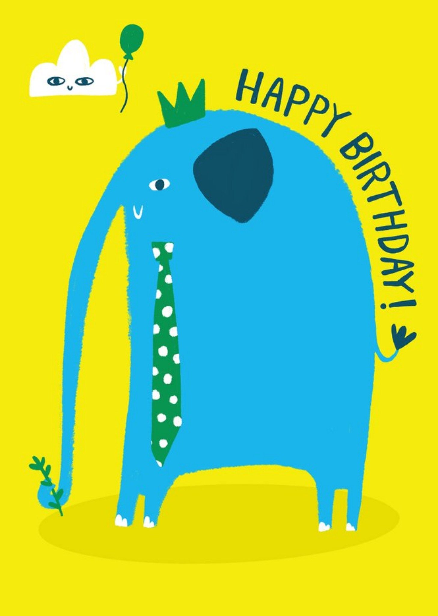 Moonpig Lucy Maggie Happy Birthday Elephant Card, Large