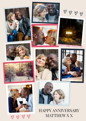 Adorable And Loving Photo Frame Collage Photo Upload Anniversary Card