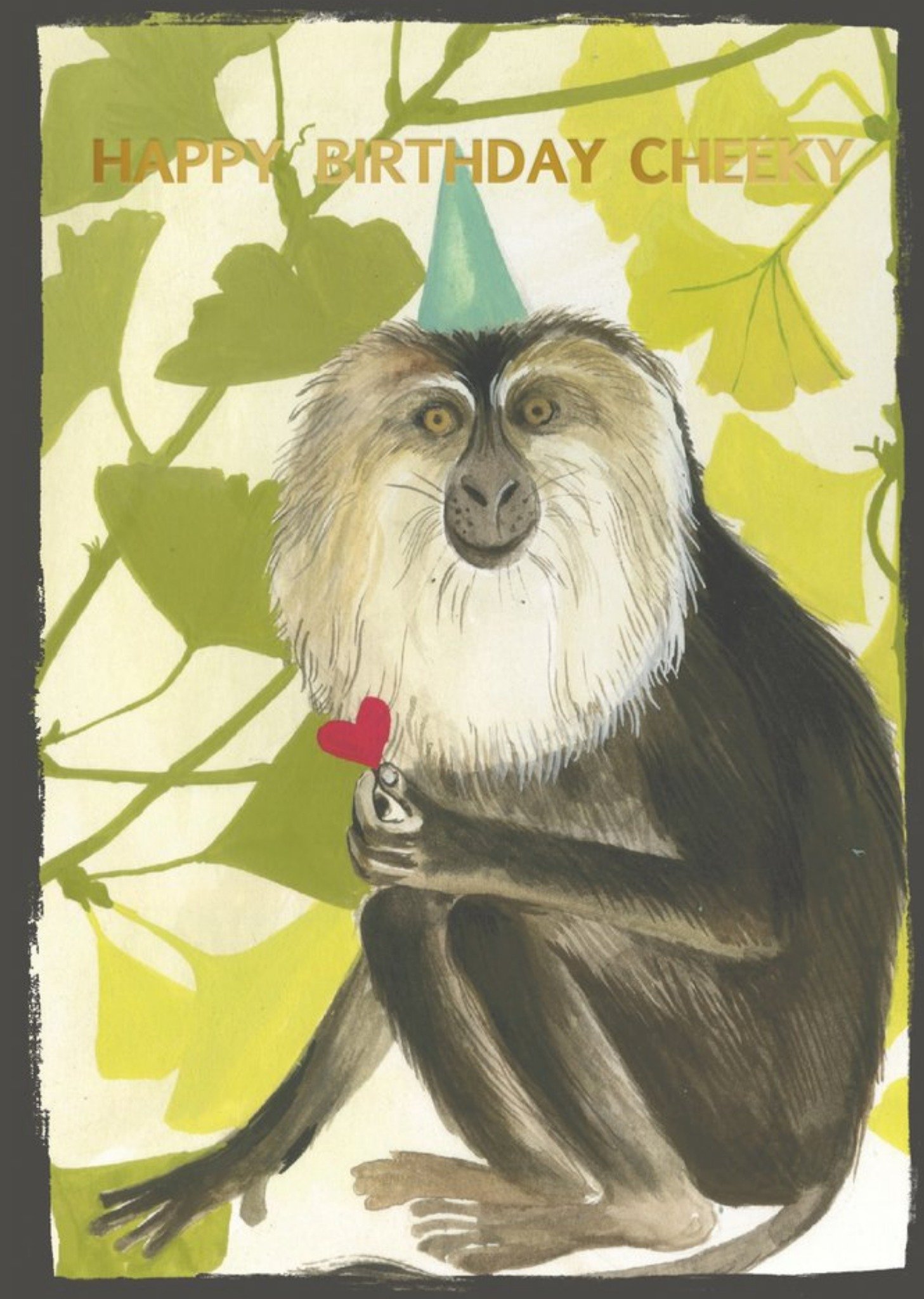 Sooshichacha Monkey Happy Birthday Cheeky Birthday Card, Large