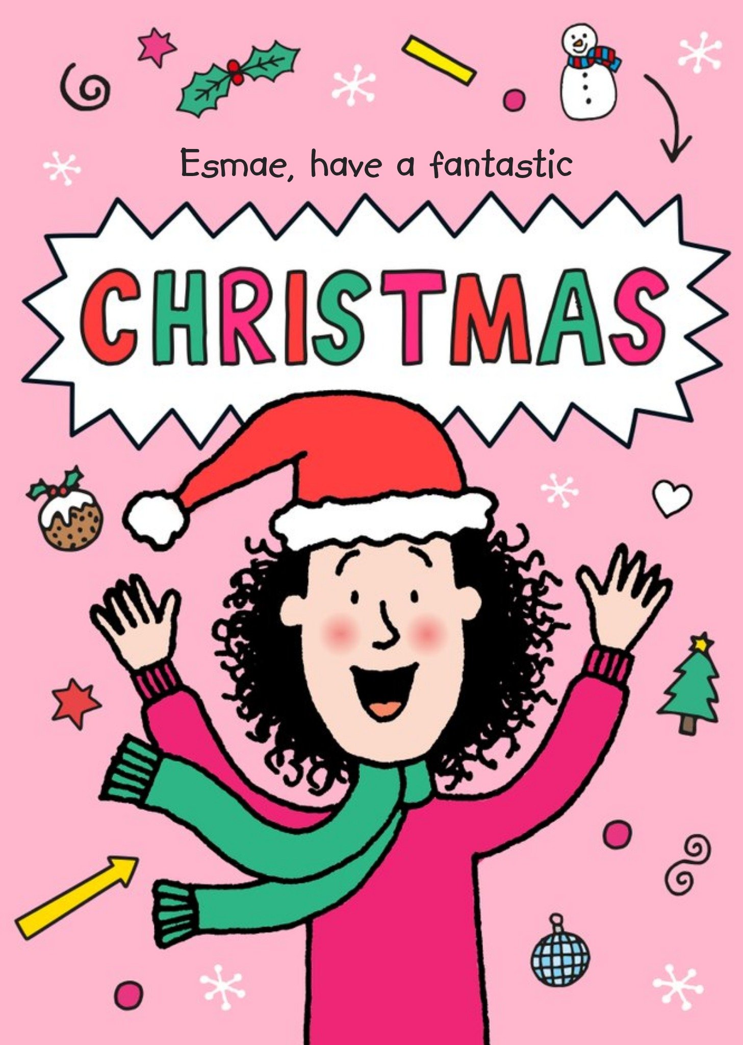 Illustrated Tracy Beaker Christmas Card Ecard