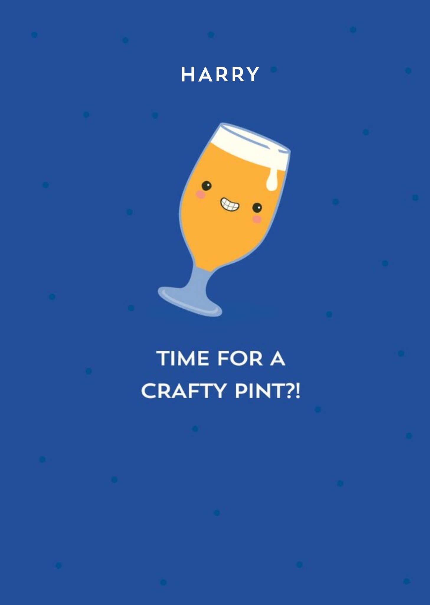 Moonpig Time For A Crafty Pint Birthday Card, Large
