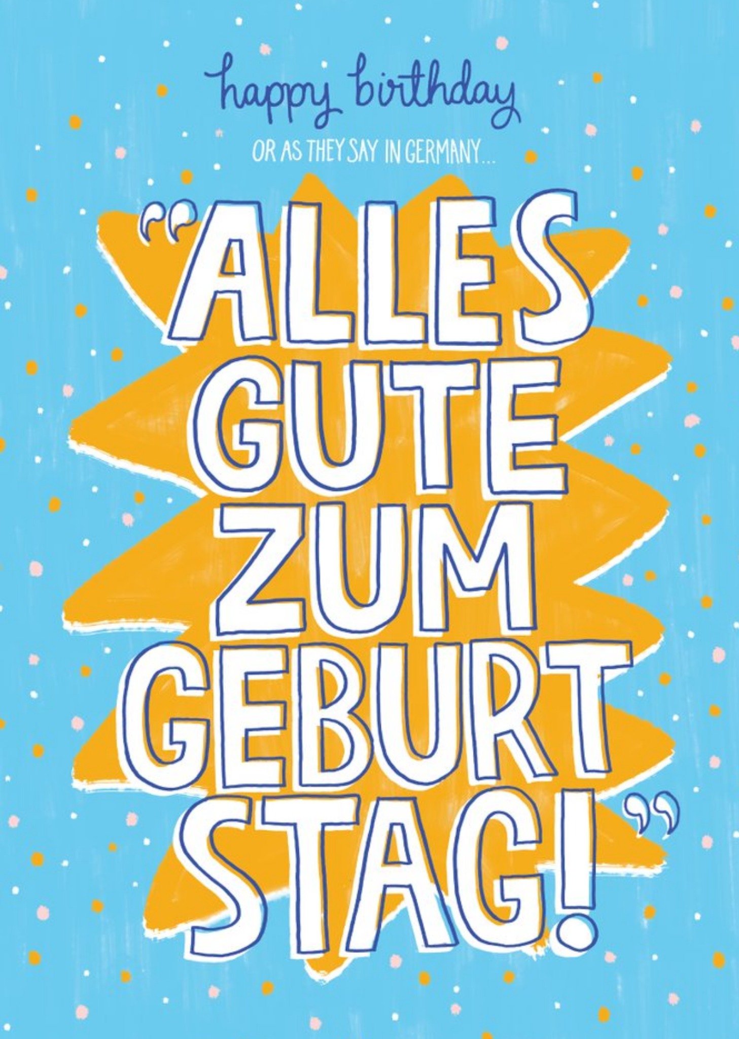 Cardy Club Happy Birthday German Card, Large