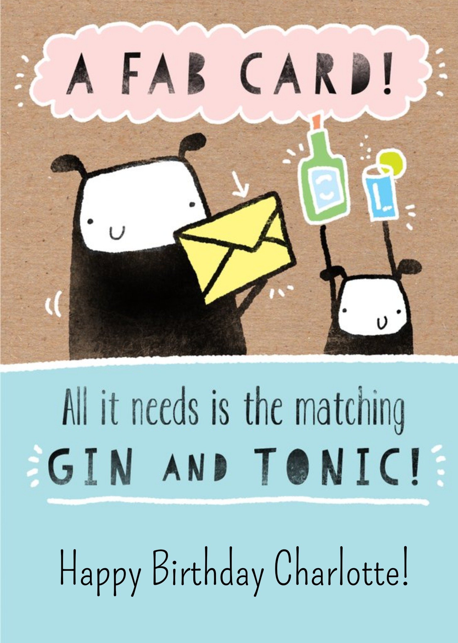 Deeply Sheeply Funny Gin Birthday Card Ecard