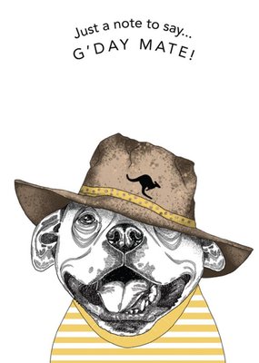 Dotty Dog Art Illustrated Animal Dogs Birthday Australia Card