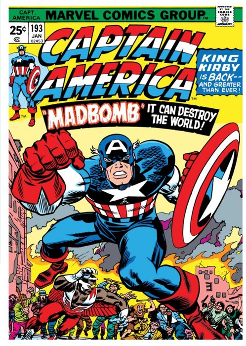 Marvel Comics Captain America Birthday Card