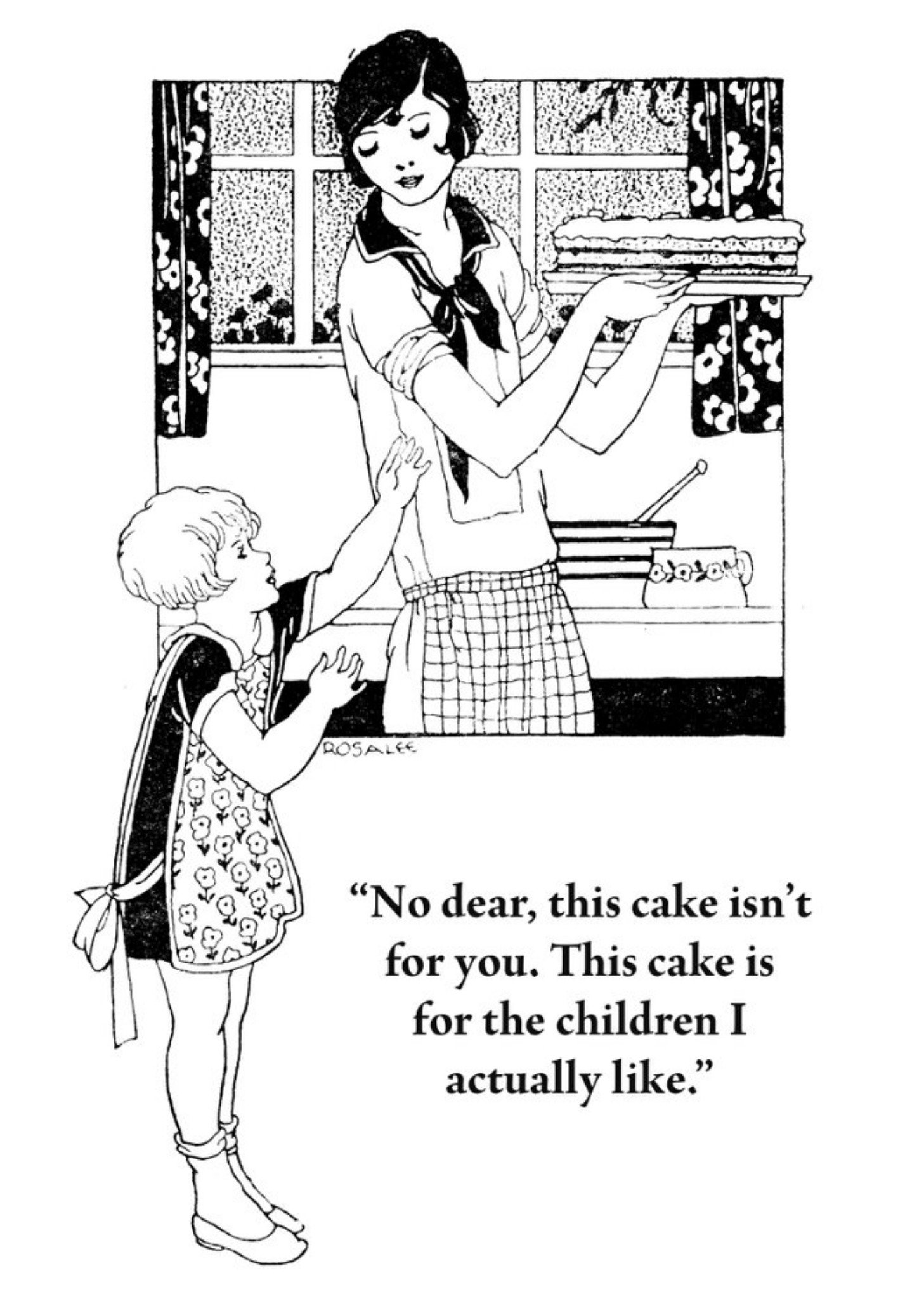Moonpig Birthday Card - Retro Illustration - Humour - Mum Ecard