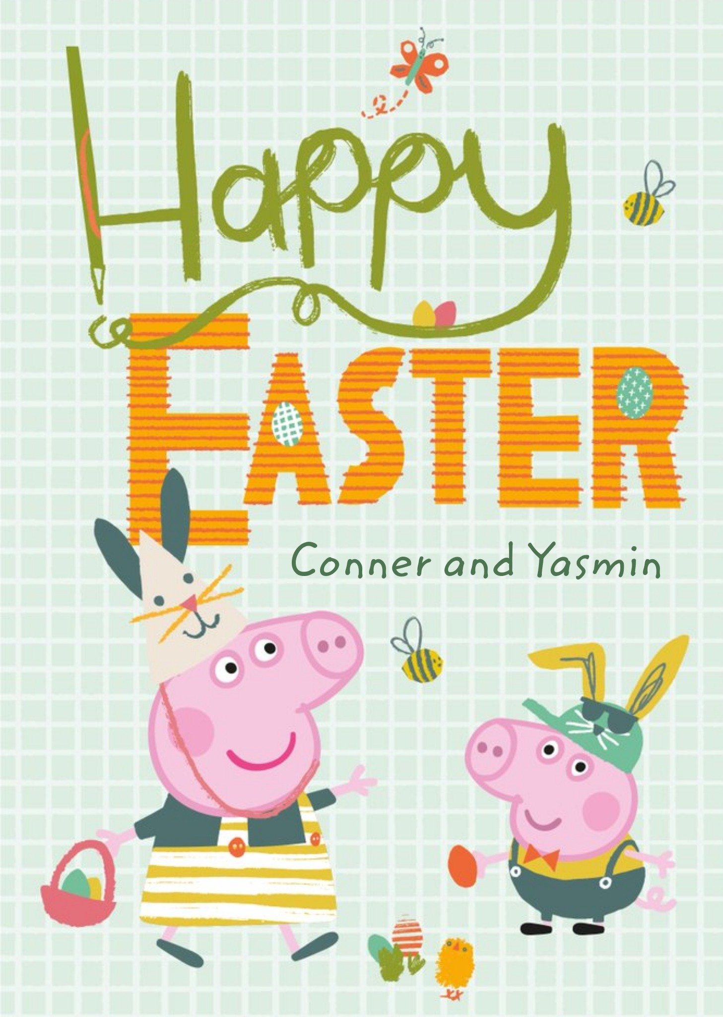 Peppa Pig Happy Easter Card, Large