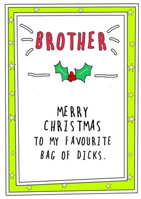Funny Brother Merry Christmas To My Favourite Card