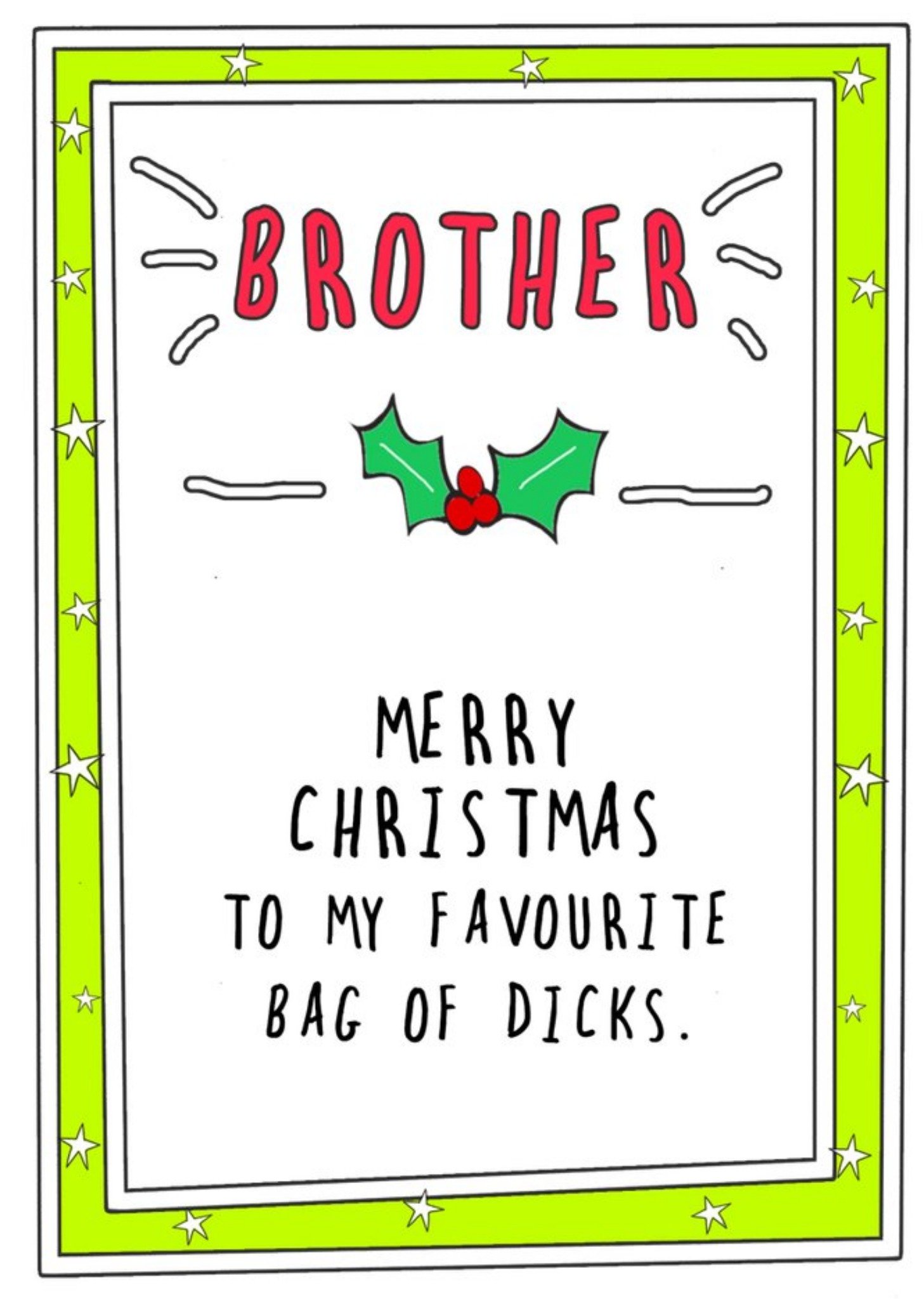 Go La La Funny Brother Merry Christmas To My Favourite Card