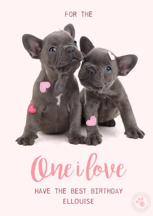 One I Love Have The Best Birthday Cute French Bulldogs Card
