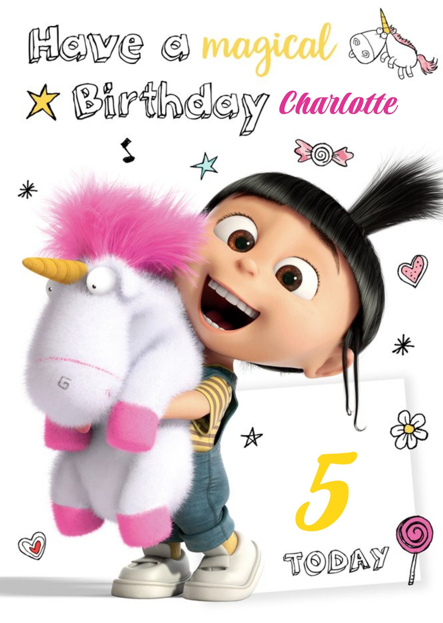 Despicable Me Personalised Birthday Card, Large