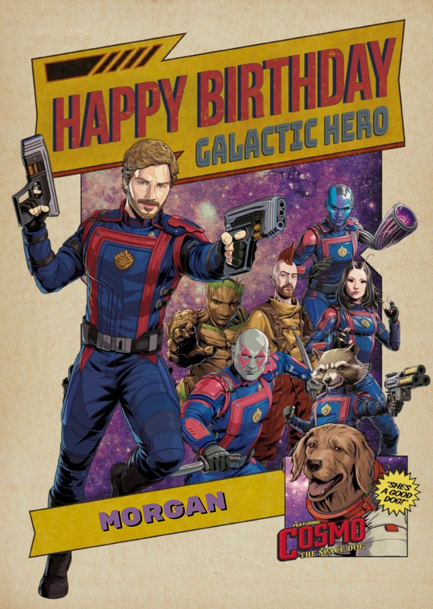 Marvel Guardians Of The Galaxy 3 Birthday Card Ecard