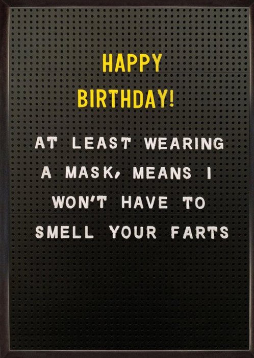 Wearing A Mask Birthday Card