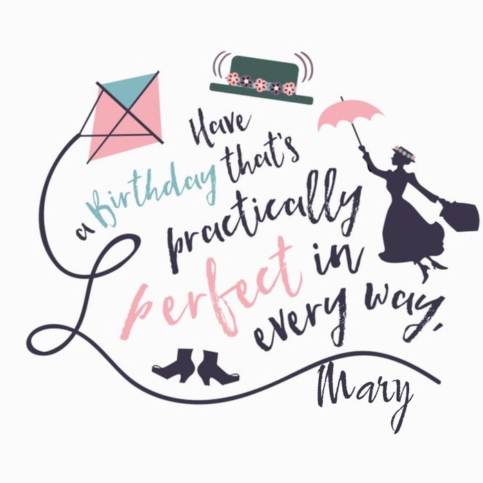 Mary Poppins perfect birthday card