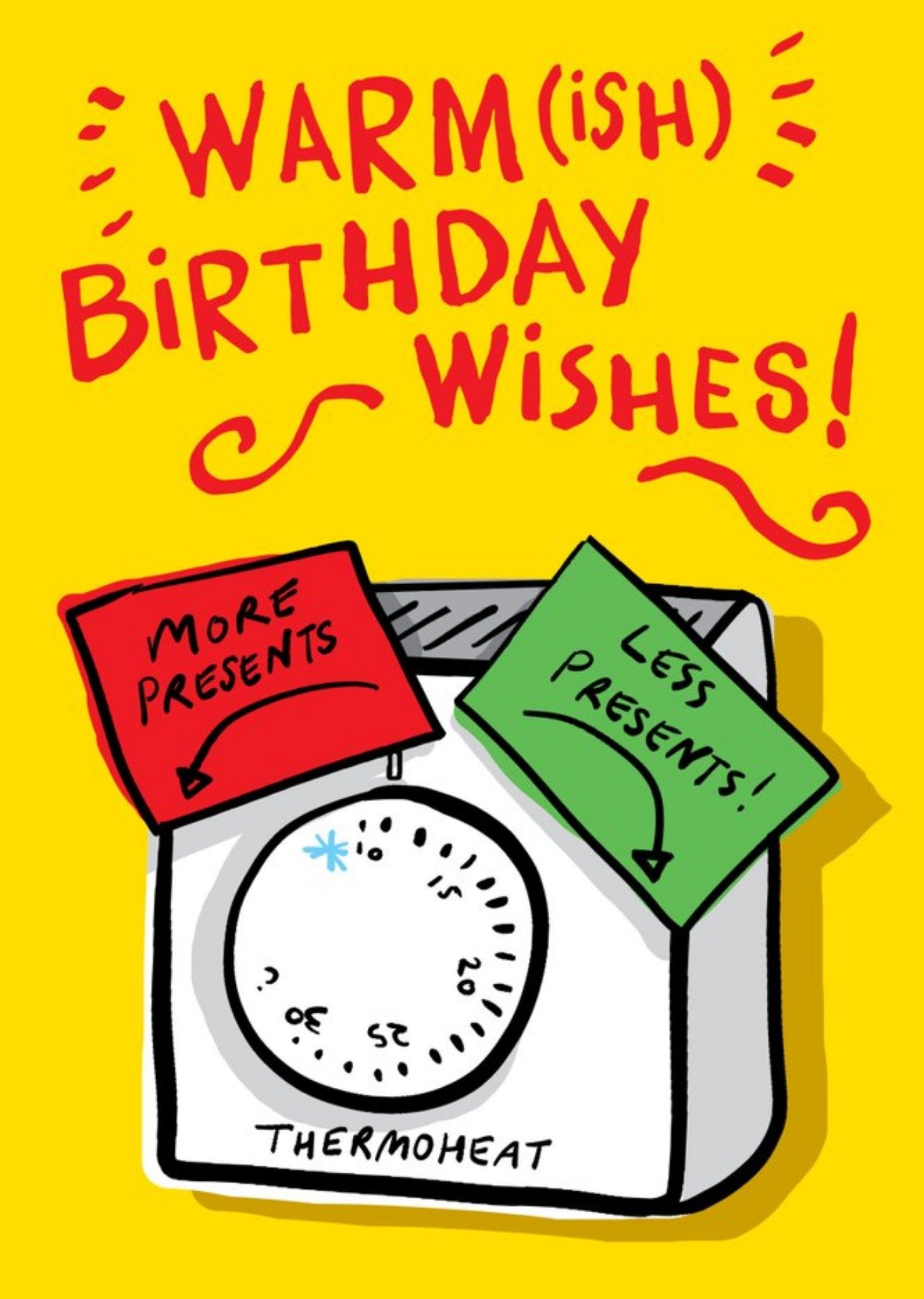 Moonpig Warm(Ish) Birthday Wishes Card, Large