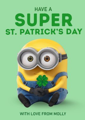 Despicable Me Minions Super St Patrick's Day Card