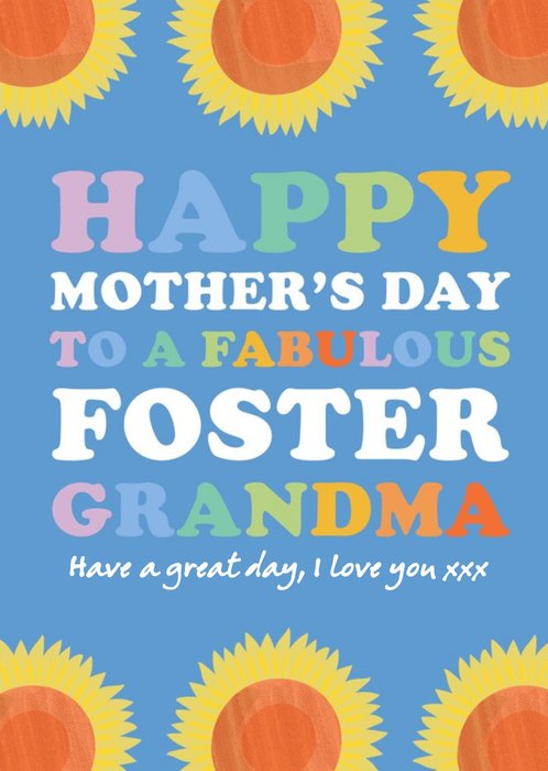 To A Fabulous Foster Grandmother Mother's Day Card