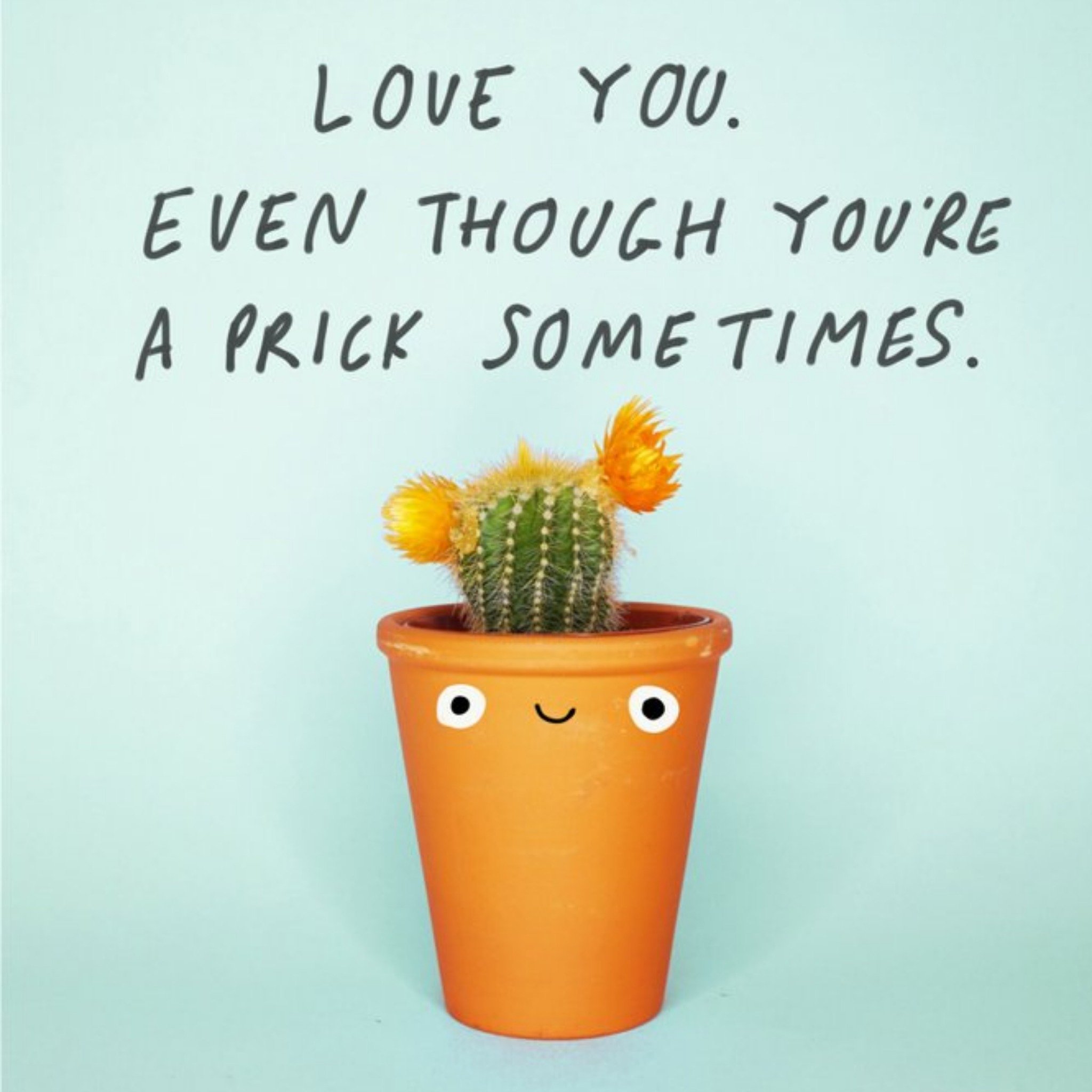 Jolly Awesome Love You Prick Card, Square