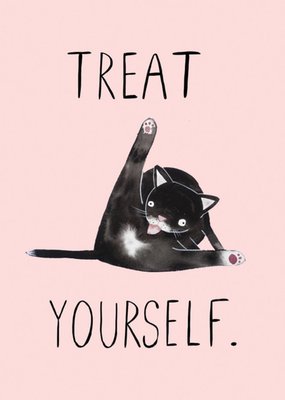 Jolly Awesome Treat Yourself Cat Card
