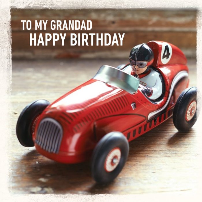 Speed Racer Grandad Birthday Card