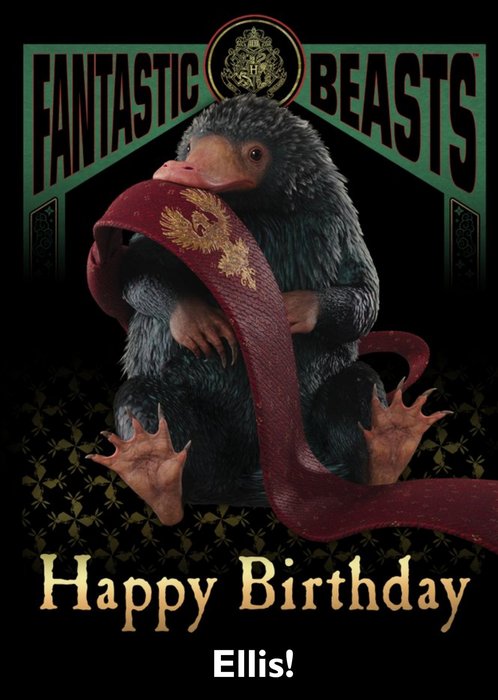 Fantastic Beasts: The Secrets Of Dumbledore Niffler Birthday Card