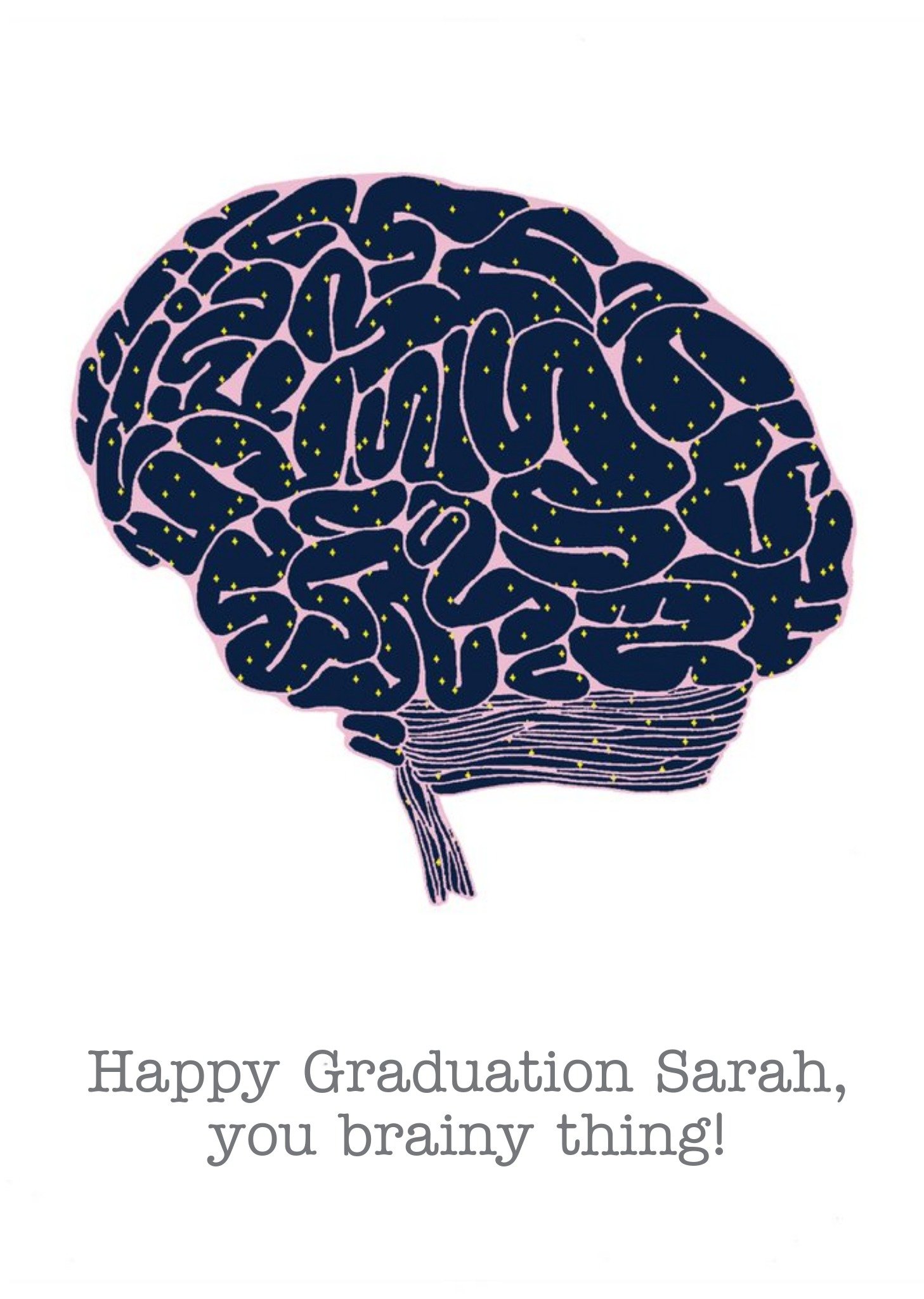 Illustration Of A Brain Happy Graduation Congratulations Card Ecard