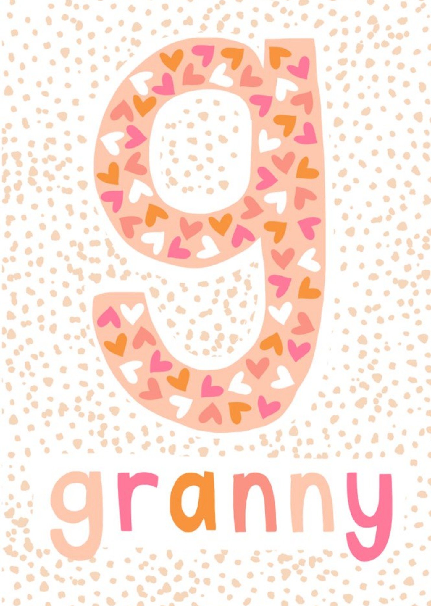 Party Popper G Granny Hearts Mother's Day Card