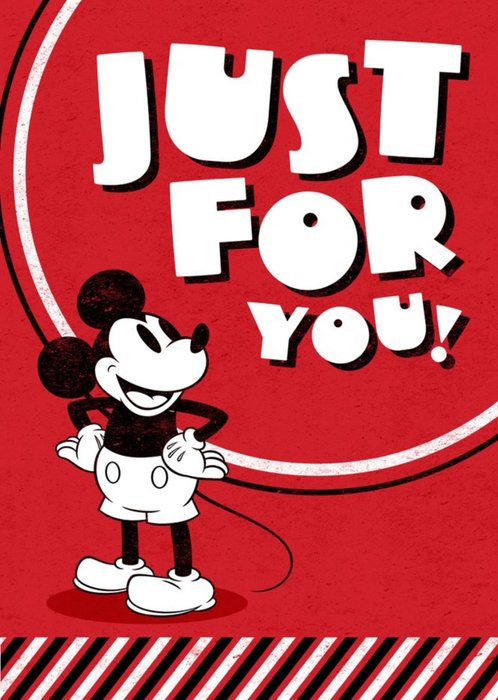 Disney Just For You Vintage Mickey Card