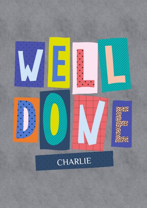 Word Up Personalised Well Done Card
