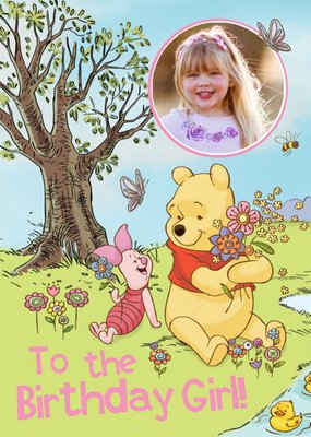 Disney Winnie The Pooh To The Birthday Girl Photo Card