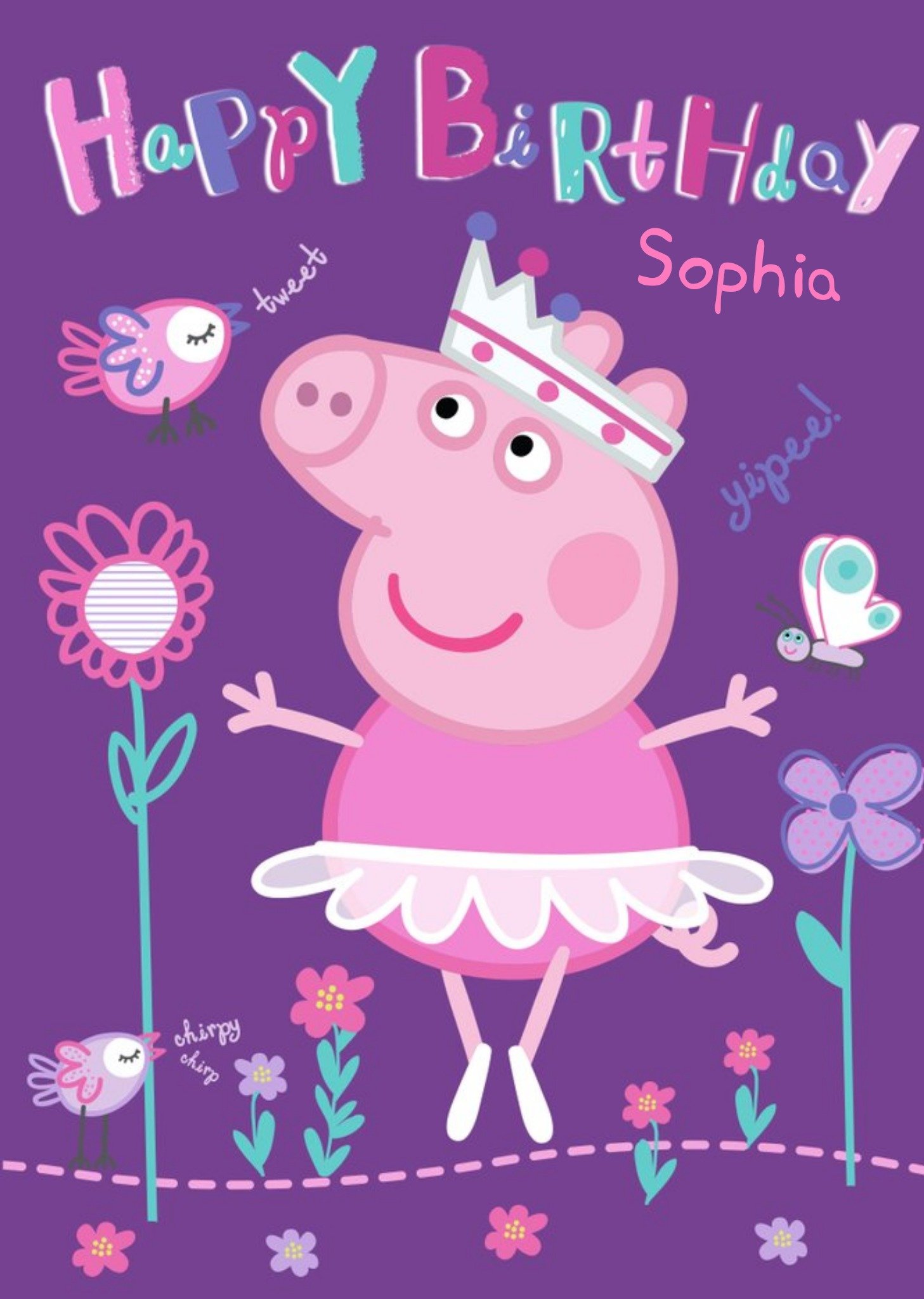 Happy Birthday Peppa Pig Card, Large