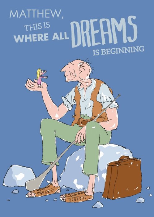 Roald Dahl The Bfg Dreams Personalised Happy Birthday Card