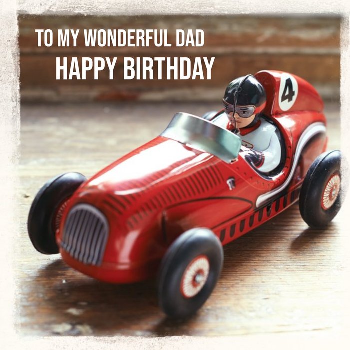 Speed Racer Dad Birthday Card