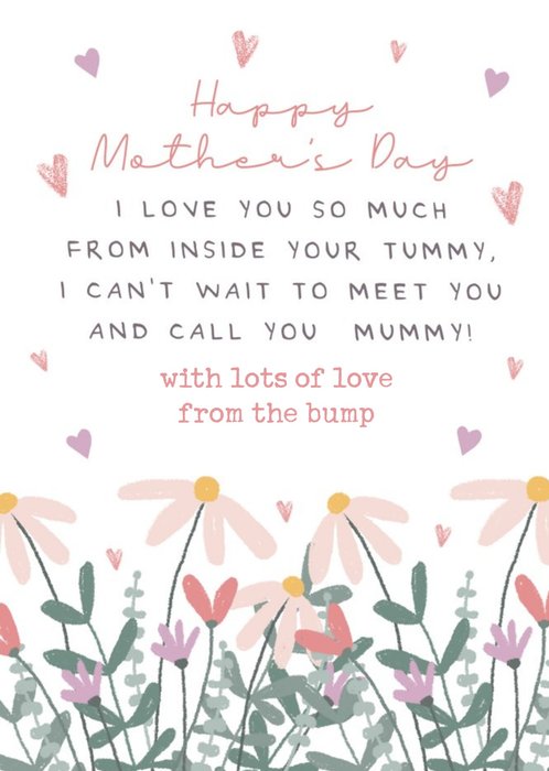 Love From The Bump Floral Mother's Day Card
