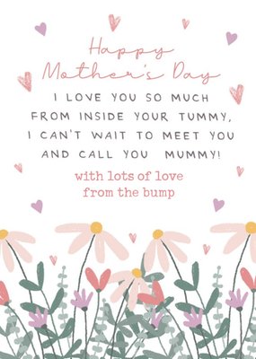 Love From The Bump Floral Mother's Day Card