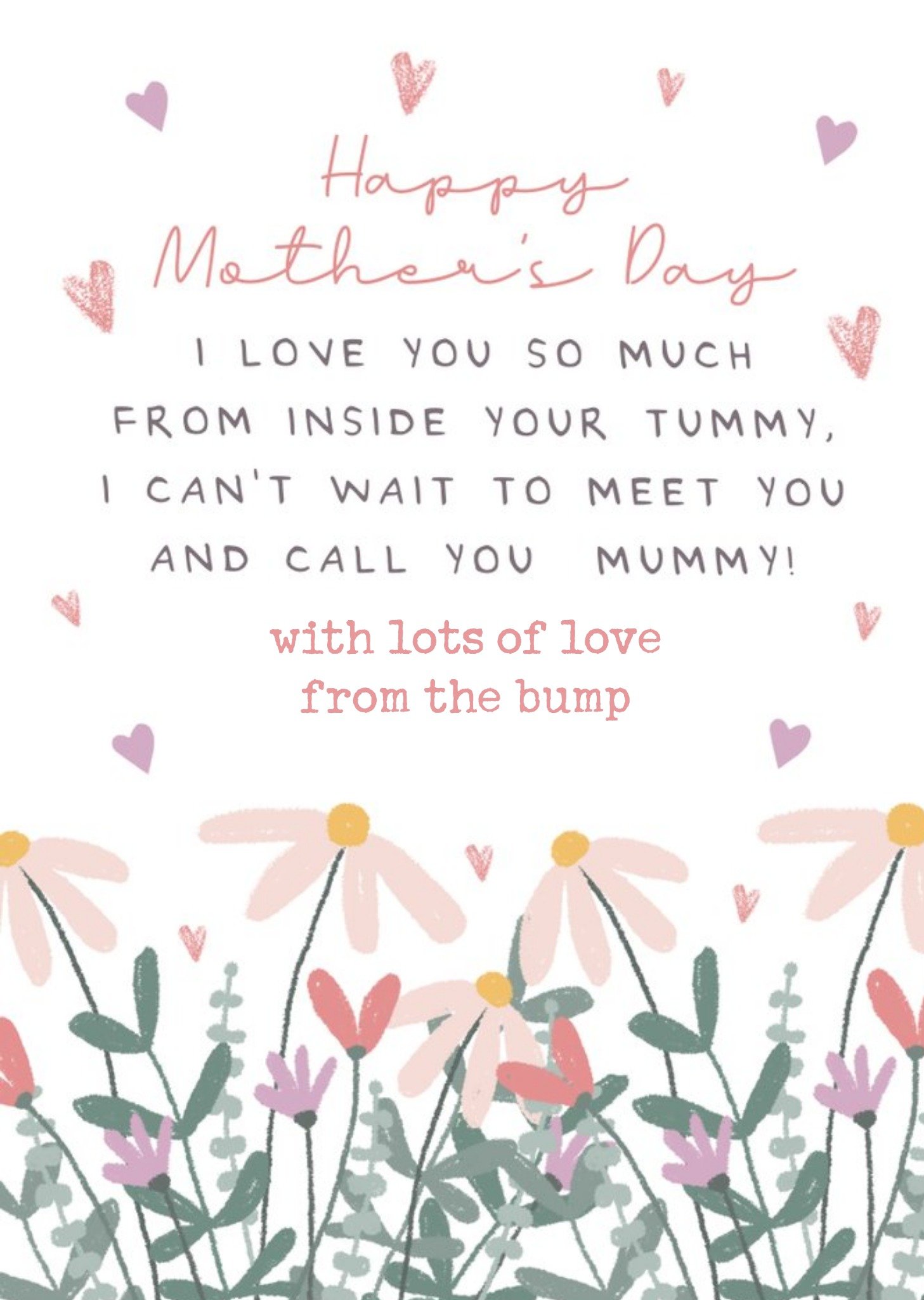 Love From The Bump Floral Mother's Day Card