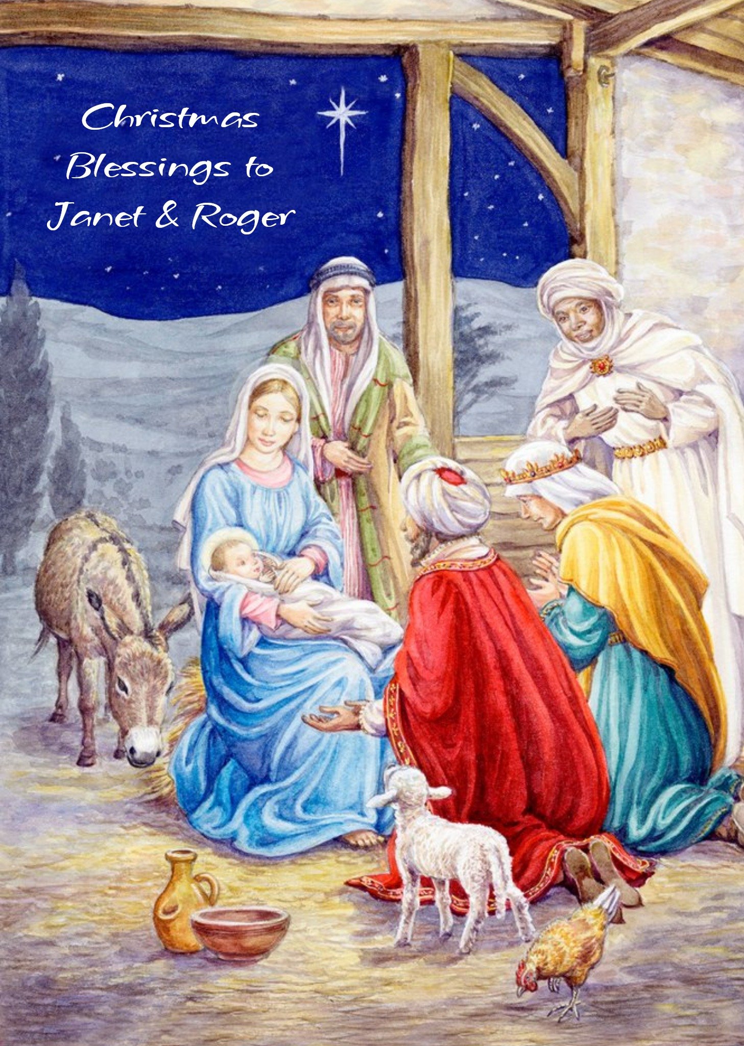 Moonpig Mary Evans Christmas Blessings Card Ecard