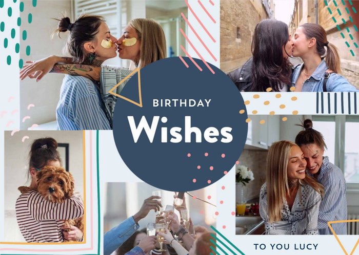 Birthday Wishes -  Multi photo upload card