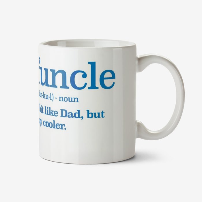 Funcle Description Funny Typographic Mug