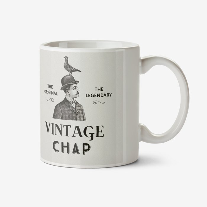 Typographic The Original, The Legendary Vintage Chap Photo Upload Mug