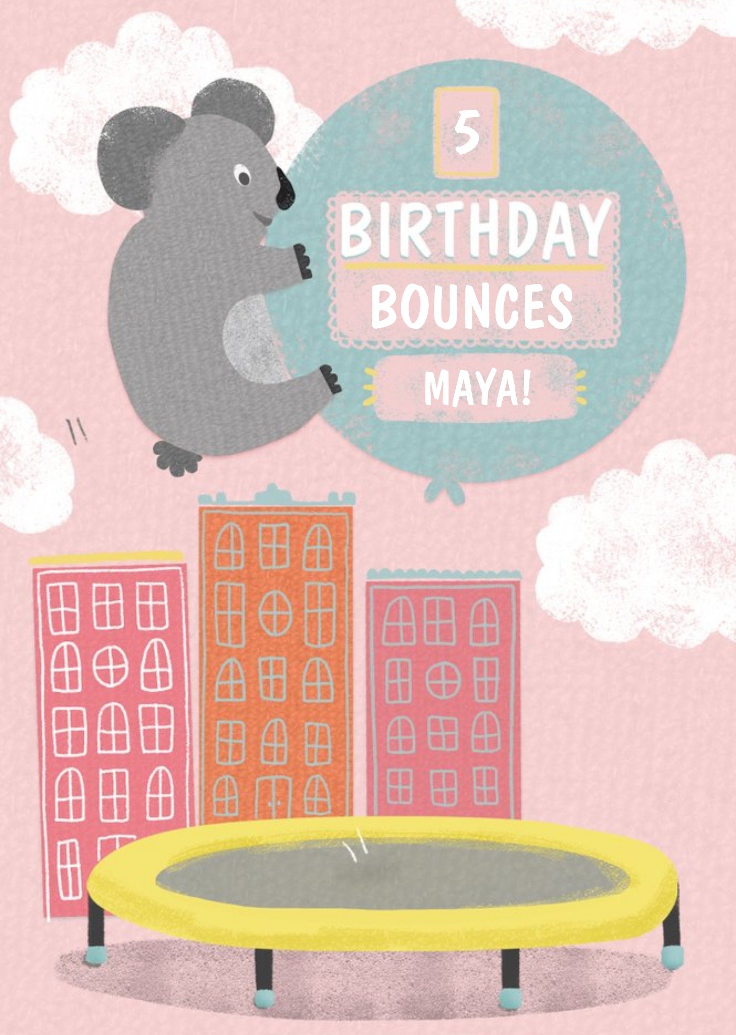 Moonpig Flying Koala Personalised Birthday Card Ecard
