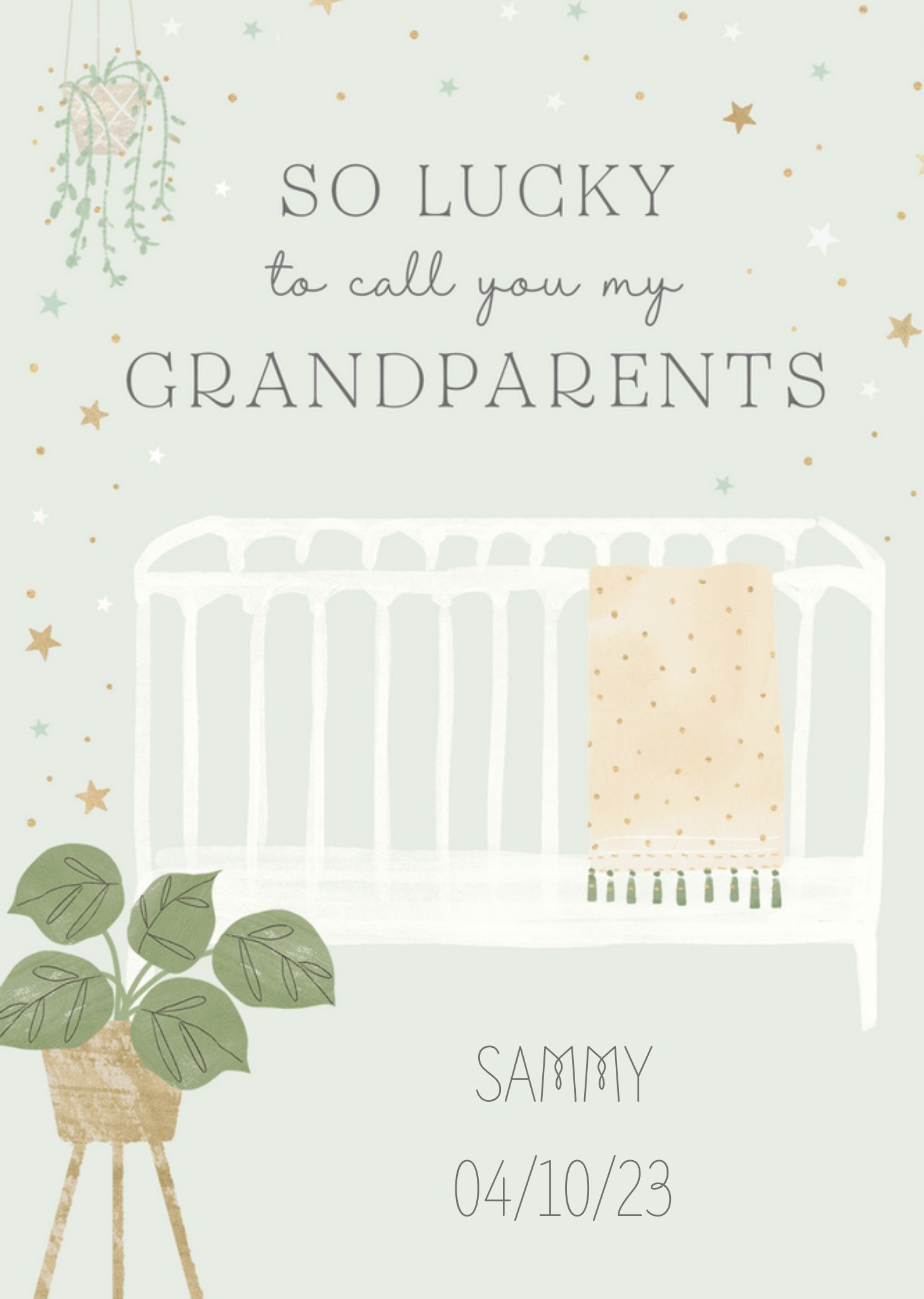 Moonpig Grandparents Photo Upload New Baby Card Ecard