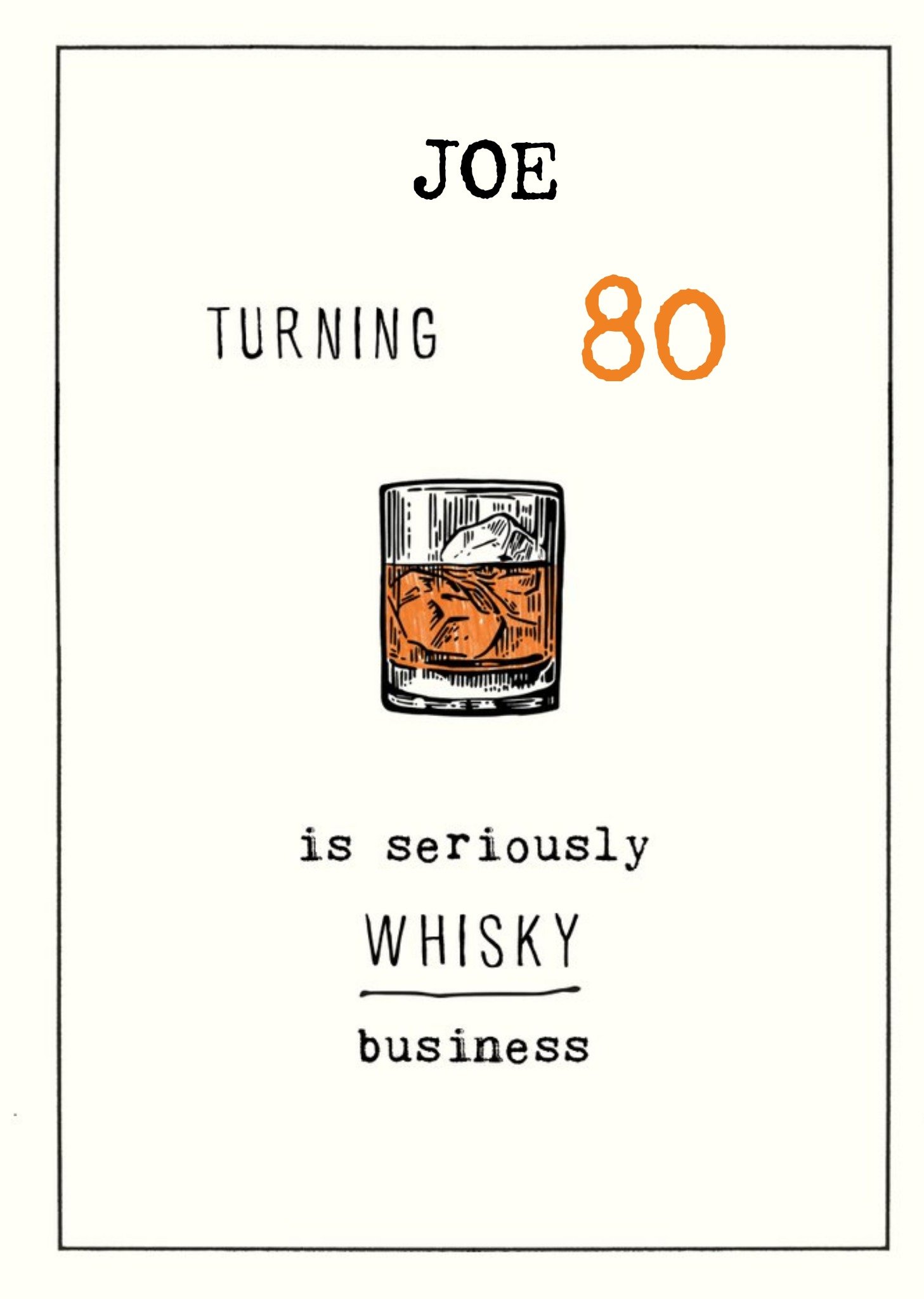 Moonpig Pigment Whisky Drinking Funny Birthday Card Ecard