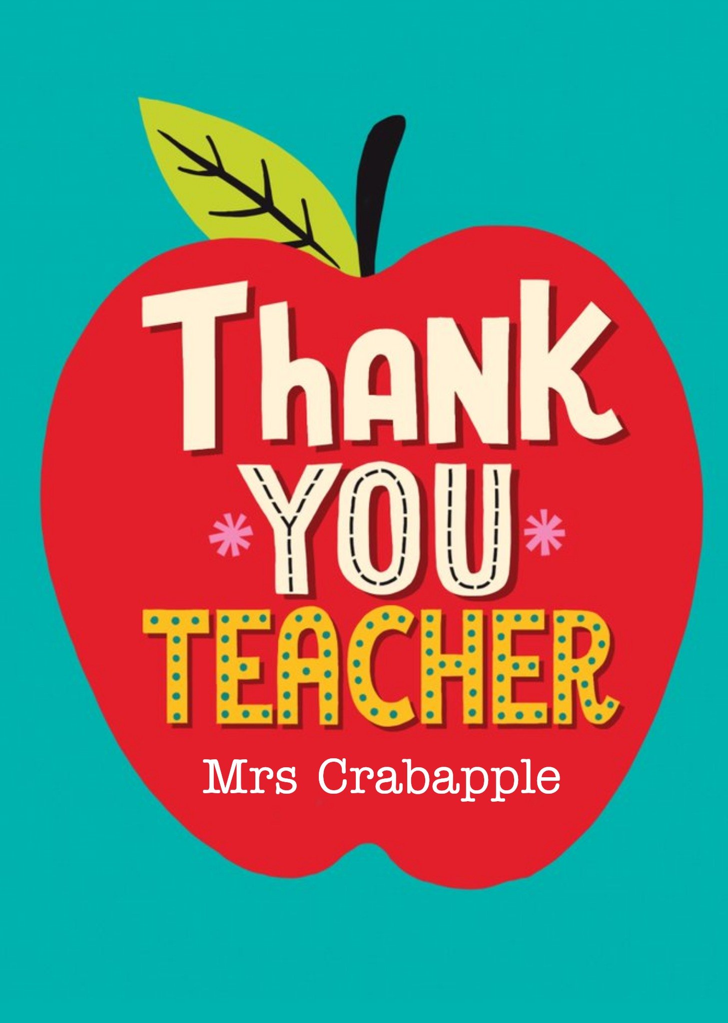 Thank You Teacher Card Ecard