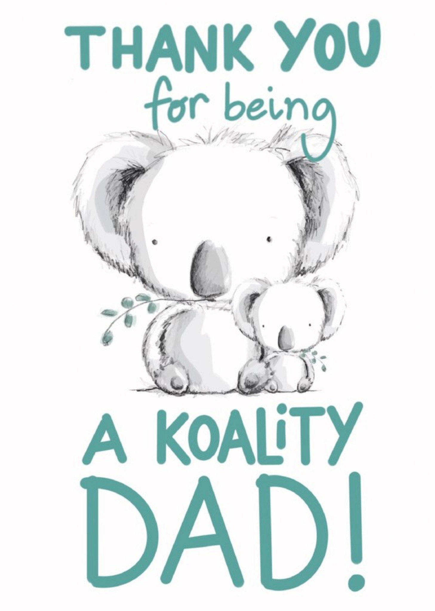 Moonpig Double Pea Design Koala Bear Pun Birthday Card, Large