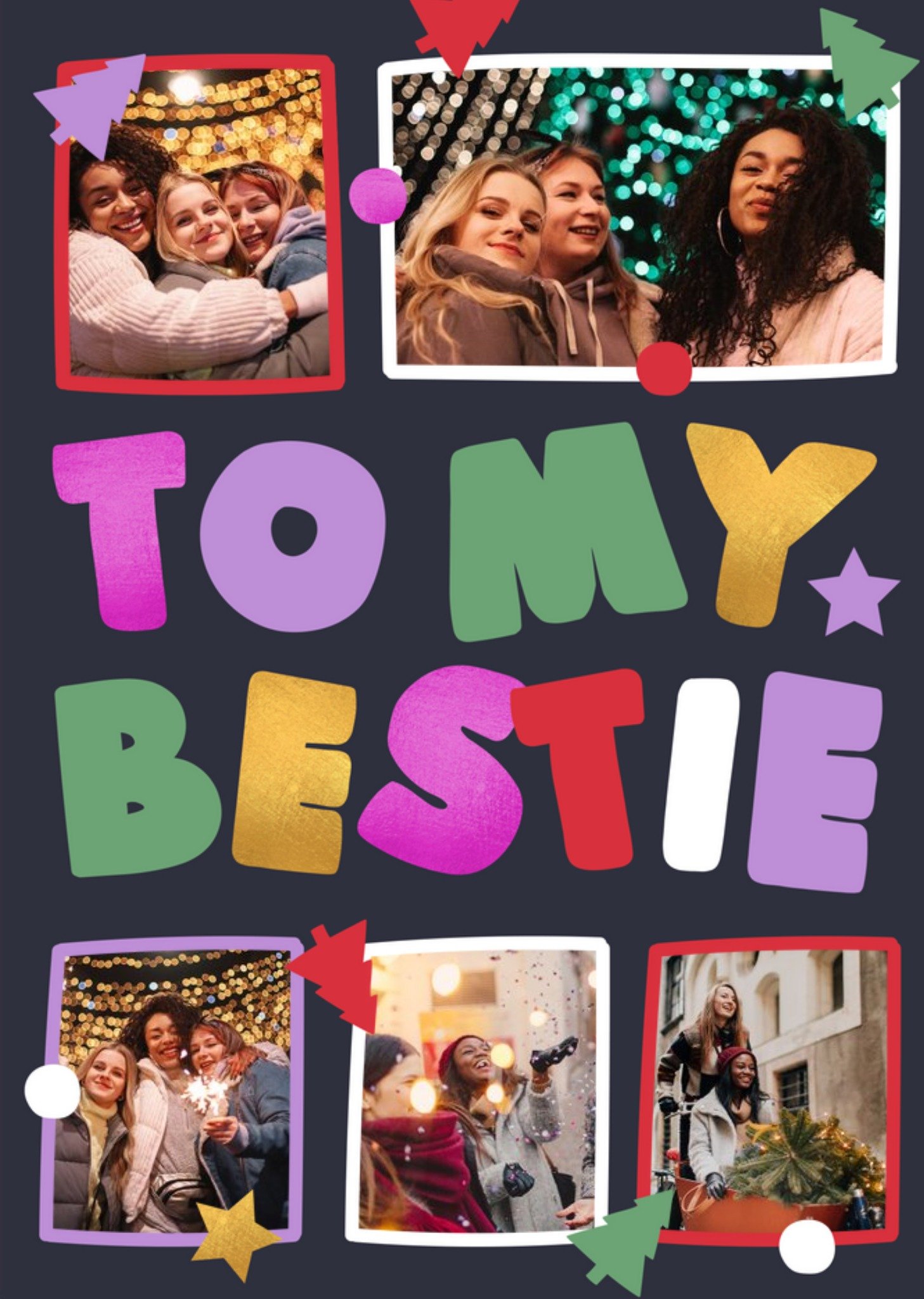 To My Bestie Photo Upload Christmas Card Ecard